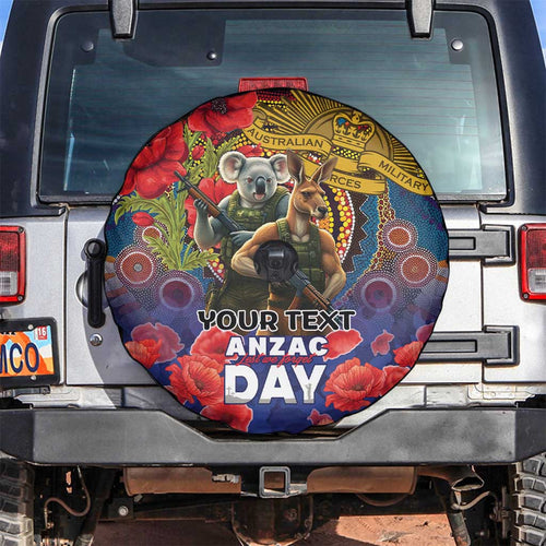 Kangaroo Koala Soldier ANZAC Personalised Spare Tire Cover Camouflage Motif