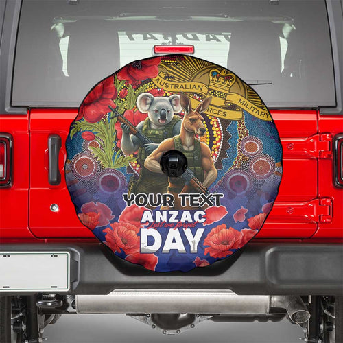 Kangaroo Koala Soldier ANZAC Personalised Spare Tire Cover Camouflage Motif