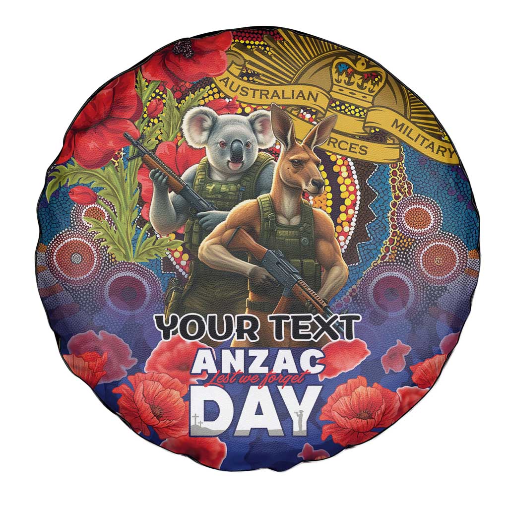 Kangaroo Koala Soldier ANZAC Personalised Spare Tire Cover Camouflage Motif