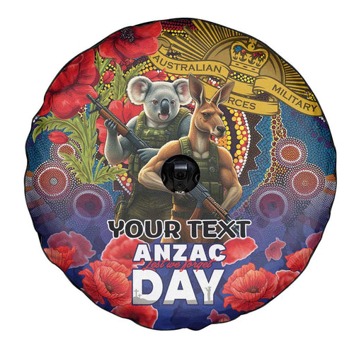 Kangaroo Koala Soldier ANZAC Personalised Spare Tire Cover Camouflage Motif