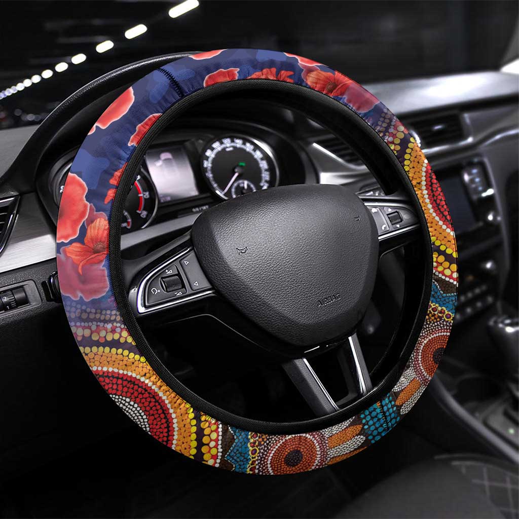 Kangaroo Koala Soldier ANZAC Steering Wheel Cover Camouflage Motif