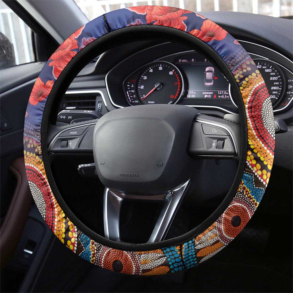 Kangaroo Koala Soldier ANZAC Steering Wheel Cover Camouflage Motif