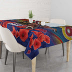 Kangaroo Koala Soldier ANZAC Personalised Tablecloth Camouflage Motif
