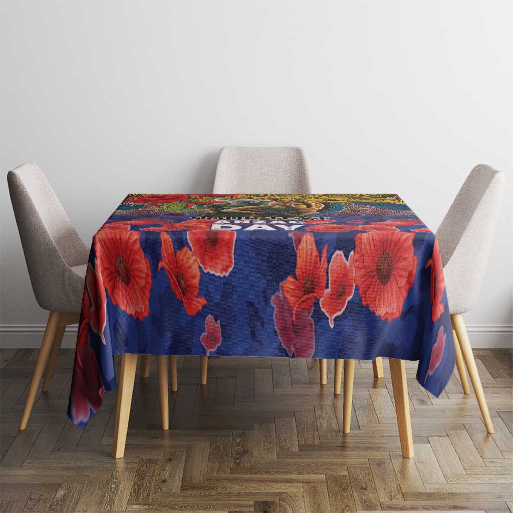 Kangaroo Koala Soldier ANZAC Personalised Tablecloth Camouflage Motif