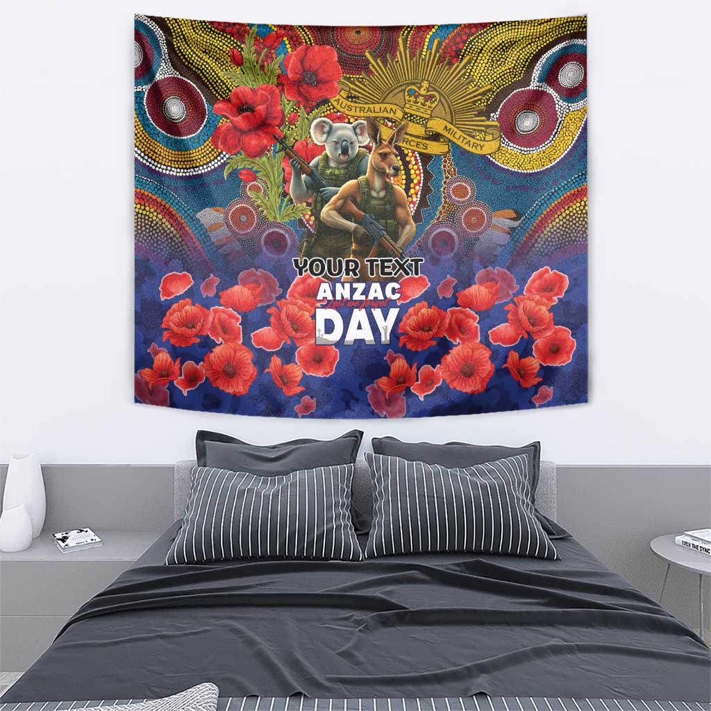 Kangaroo Koala Soldier ANZAC Personalised Tapestry Camouflage Motif