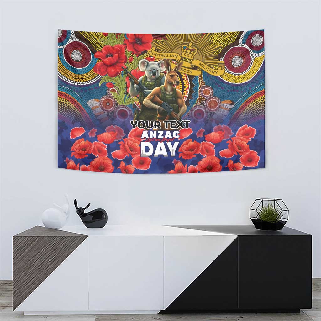Kangaroo Koala Soldier ANZAC Personalised Tapestry Camouflage Motif