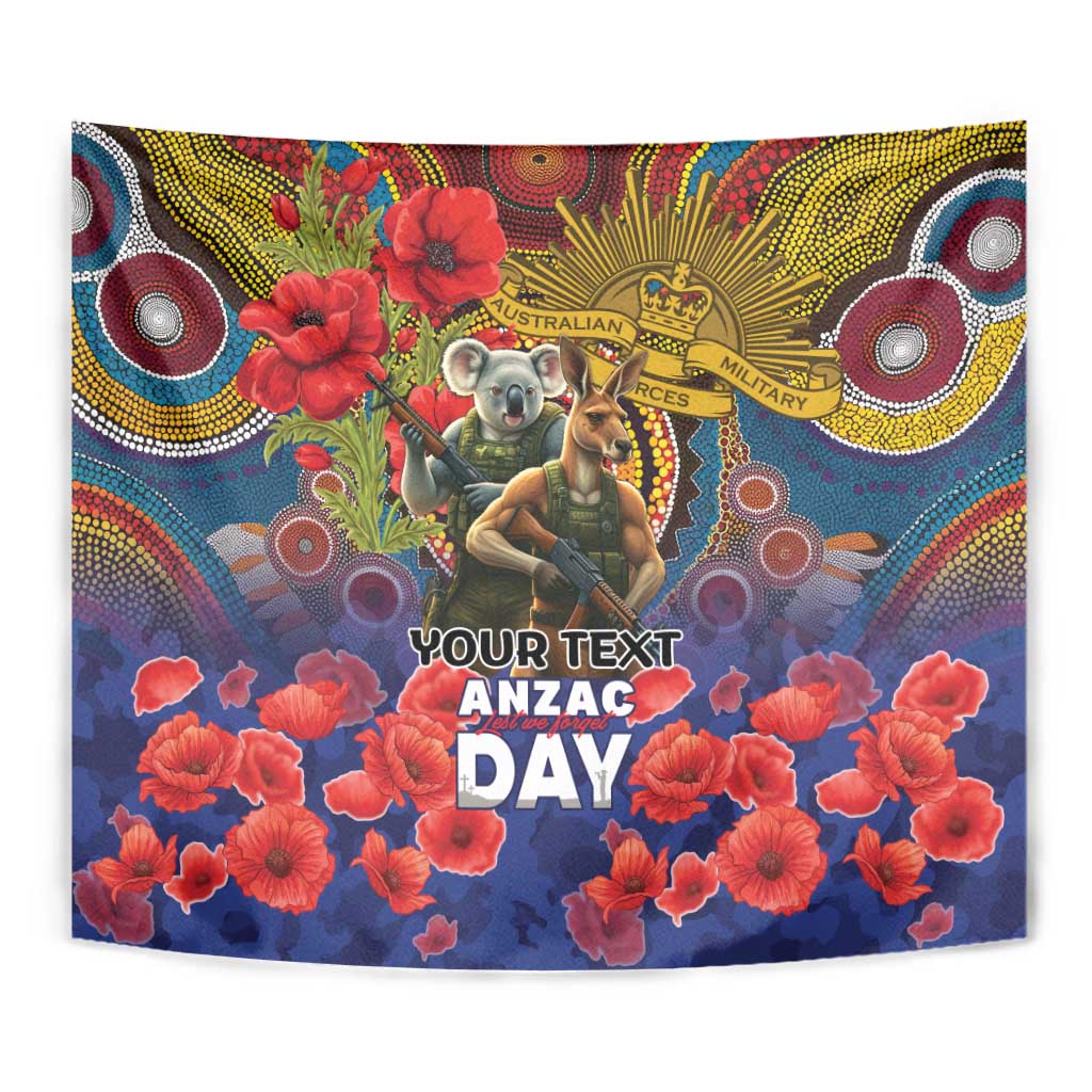 Kangaroo Koala Soldier ANZAC Personalised Tapestry Camouflage Motif