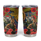 Kangaroo Koala Soldier ANZAC Personalised Tumbler Cup Camouflage Motif