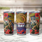 Kangaroo Koala Soldier ANZAC Personalised Tumbler Cup Camouflage Motif