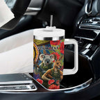 Kangaroo Koala Soldier ANZAC Personalised Tumbler With Handle Camouflage Motif