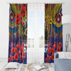 Kangaroo Koala Soldier ANZAC Personalised Window Curtain Camouflage Motif
