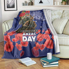 Kangaoo Koala Soldier ANZAC Personalised Blanket Aboriginal Dot Painting
