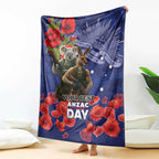 Kangaoo Koala Soldier ANZAC Personalised Blanket Aboriginal Dot Painting