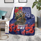 Kangaoo Koala Soldier ANZAC Personalised Blanket Aboriginal Dot Painting