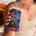 Kangaroo Koala Soldier ANZAC Personalised 4 in 1 Can Cooler Tumbler Aboriginal Dot Painting