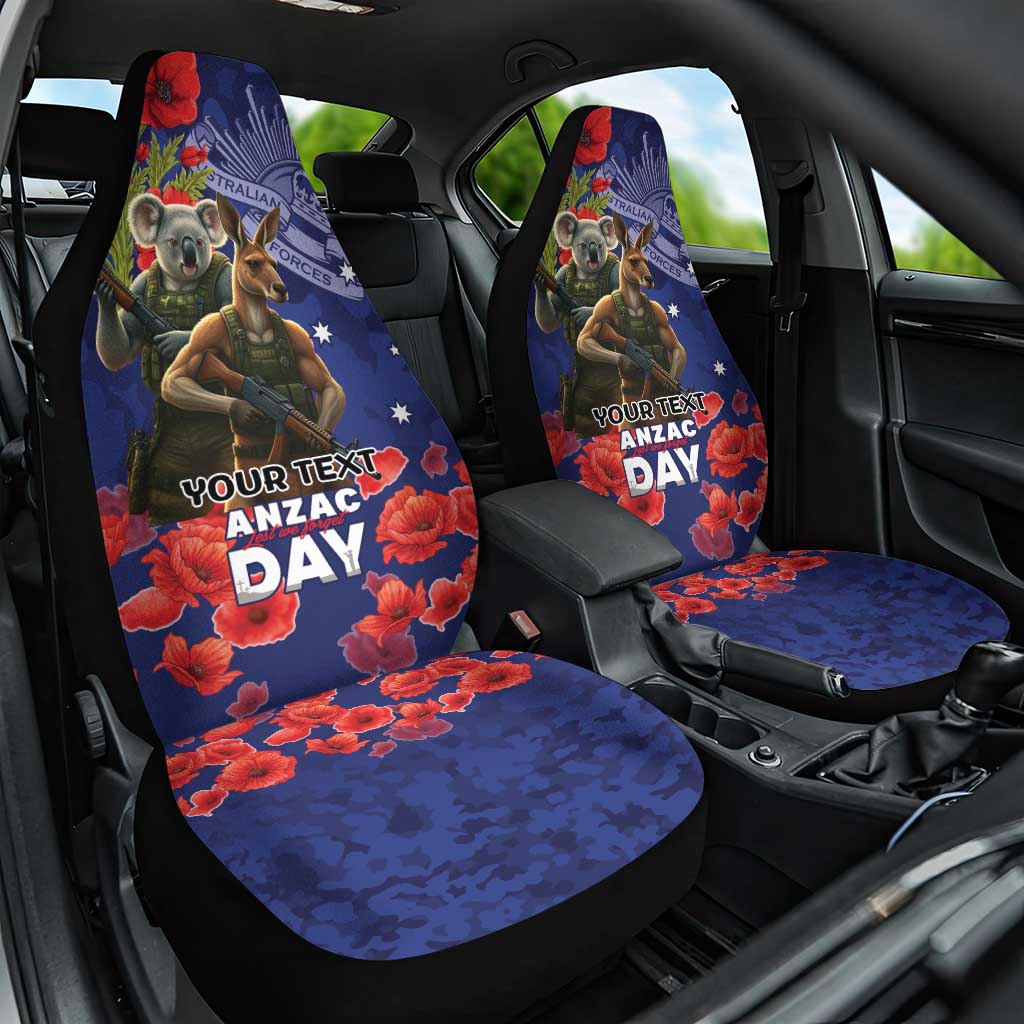 Kangaoo Koala Soldier ANZAC Personalised Car Seat Cover Aboriginal Dot Painting
