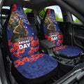 Kangaoo Koala Soldier ANZAC Personalised Car Seat Cover Aboriginal Dot Painting