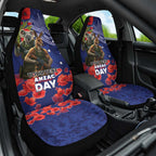 Kangaoo Koala Soldier ANZAC Personalised Car Seat Cover Aboriginal Dot Painting