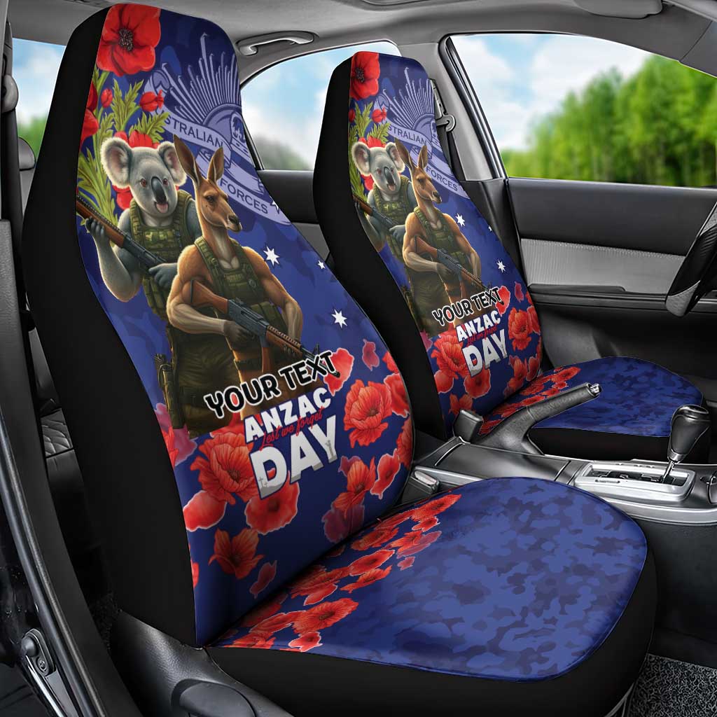 Kangaoo Koala Soldier ANZAC Personalised Car Seat Cover Aboriginal Dot Painting