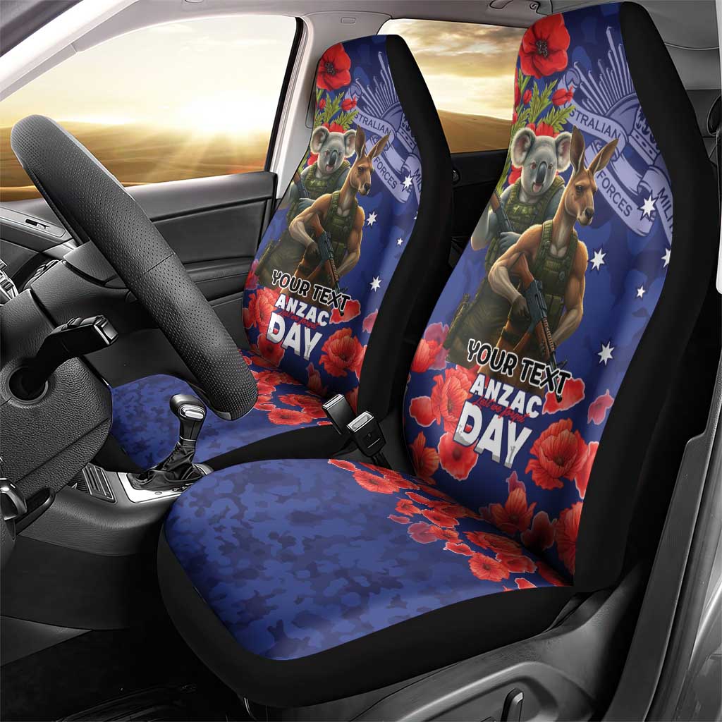 Kangaoo Koala Soldier ANZAC Personalised Car Seat Cover Aboriginal Dot Painting