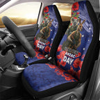 Kangaoo Koala Soldier ANZAC Personalised Car Seat Cover Aboriginal Dot Painting