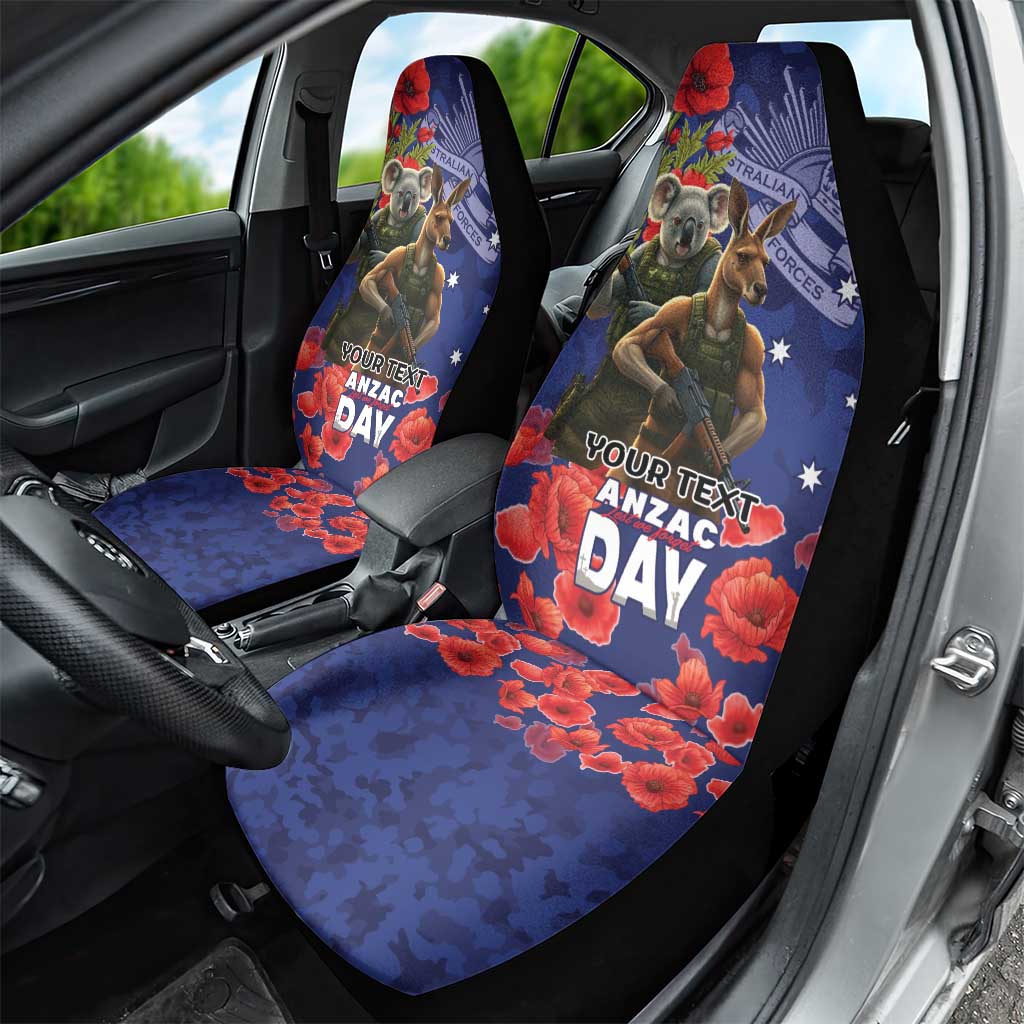 Kangaoo Koala Soldier ANZAC Personalised Car Seat Cover Aboriginal Dot Painting