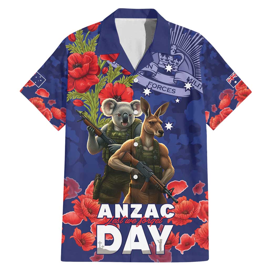 Kangaoo Koala Soldier ANZAC Personalised Family Matching Mermaid Dress and Hawaiian Shirt Aboriginal Dot Painting