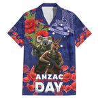 Kangaoo Koala Soldier ANZAC Personalised Family Matching Mermaid Dress and Hawaiian Shirt Aboriginal Dot Painting