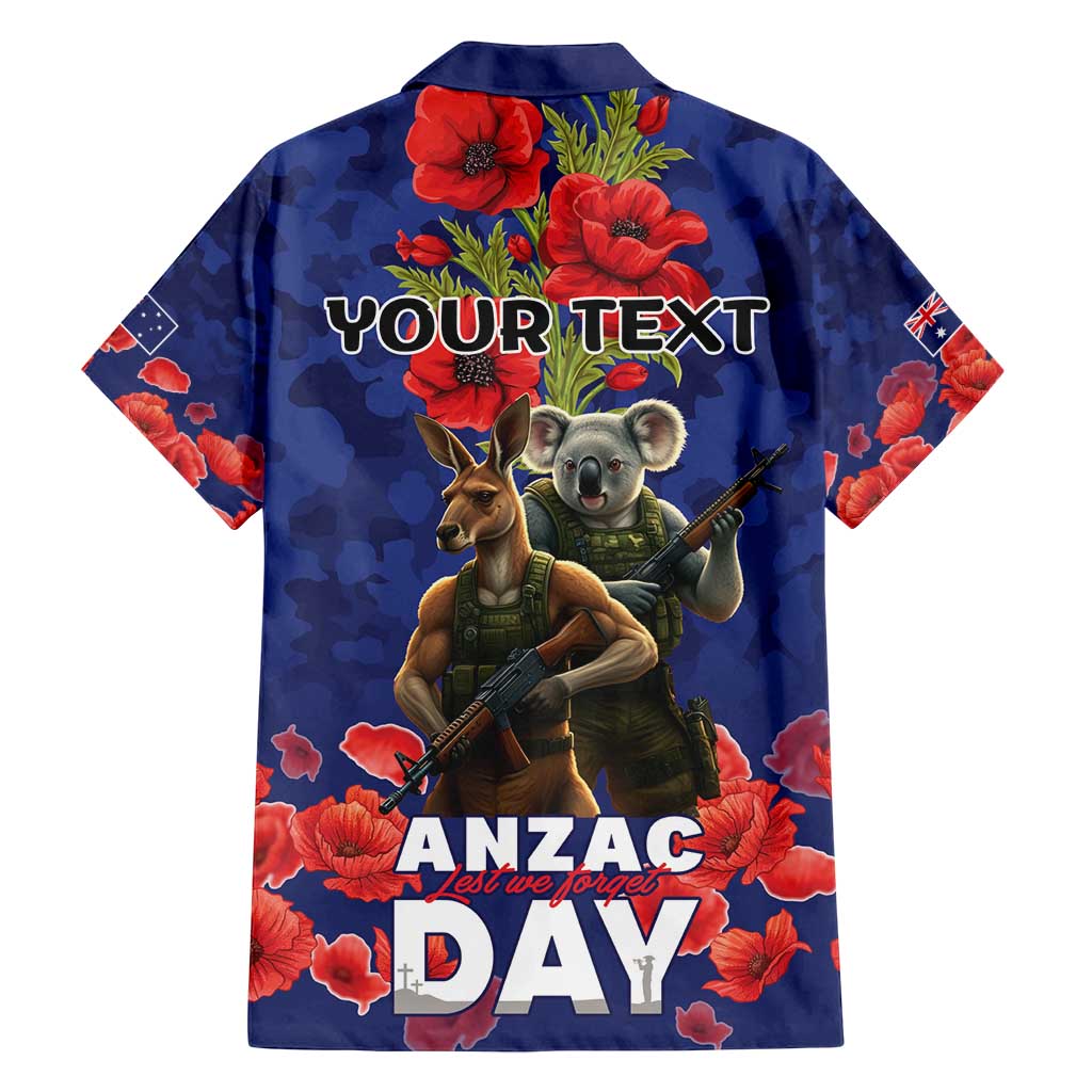 Kangaoo Koala Soldier ANZAC Personalised Family Matching Off Shoulder Maxi Dress and Hawaiian Shirt Aboriginal Dot Painting