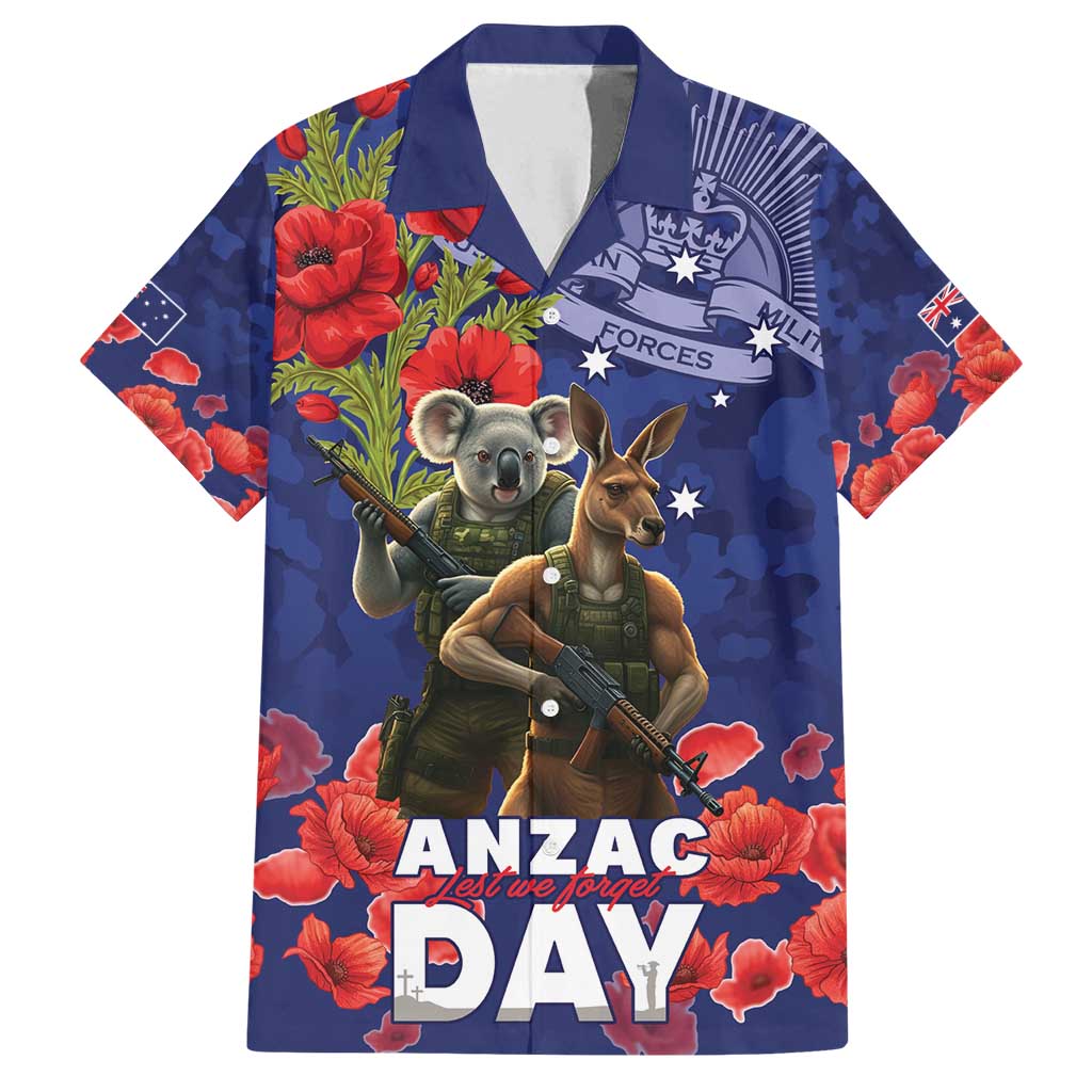 Kangaoo Koala Soldier ANZAC Personalised Family Matching Summer Maxi Dress and Hawaiian Shirt Aboriginal Dot Painting