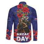 Kangaoo Koala Soldier ANZAC Personalised Family Matching Summer Maxi Dress and Hawaiian Shirt Aboriginal Dot Painting