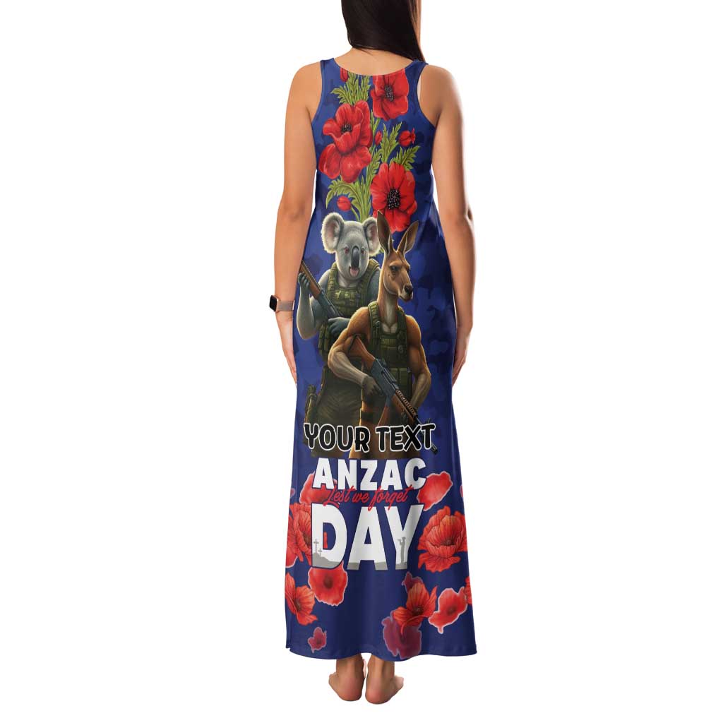 Kangaoo Koala Soldier ANZAC Personalised Family Matching Tank Maxi Dress and Hawaiian Shirt Aboriginal Dot Painting