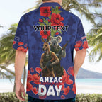 Kangaoo Koala Soldier ANZAC Personalised Hawaiian Shirt Aboriginal Dot Painting