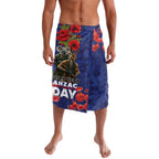 Kangaoo Koala Soldier ANZAC Personalised Lavalava Aboriginal Dot Painting