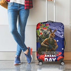 Kangaoo Koala Soldier ANZAC Personalised Luggage Cover Aboriginal Dot Painting