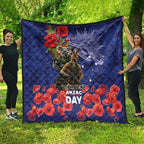Kangaoo Koala Soldier ANZAC Personalised Quilt Aboriginal Dot Painting