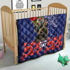 Kangaoo Koala Soldier ANZAC Personalised Quilt Aboriginal Dot Painting