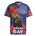Kangaoo Koala Soldier ANZAC Personalised Rugby Jersey Aboriginal Dot Painting