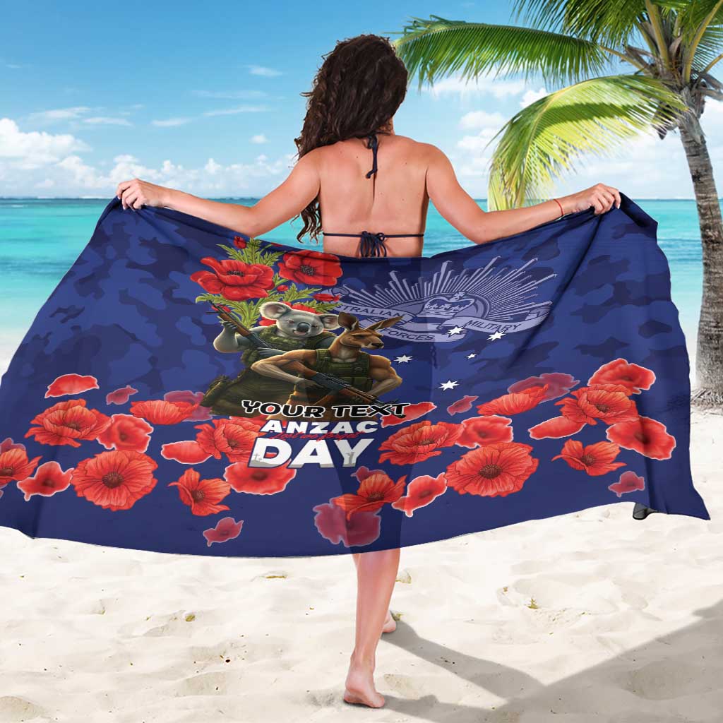Kangaoo Koala Soldier ANZAC Personalised Sarong Aboriginal Dot Painting