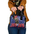 Kangaoo Koala Soldier ANZAC Personalised Shoulder Handbag Aboriginal Dot Painting