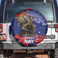 Kangaoo Koala Soldier ANZAC Personalised Spare Tire Cover Aboriginal Dot Painting