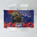 Kangaoo Koala Soldier ANZAC Personalised Tablecloth Aboriginal Dot Painting