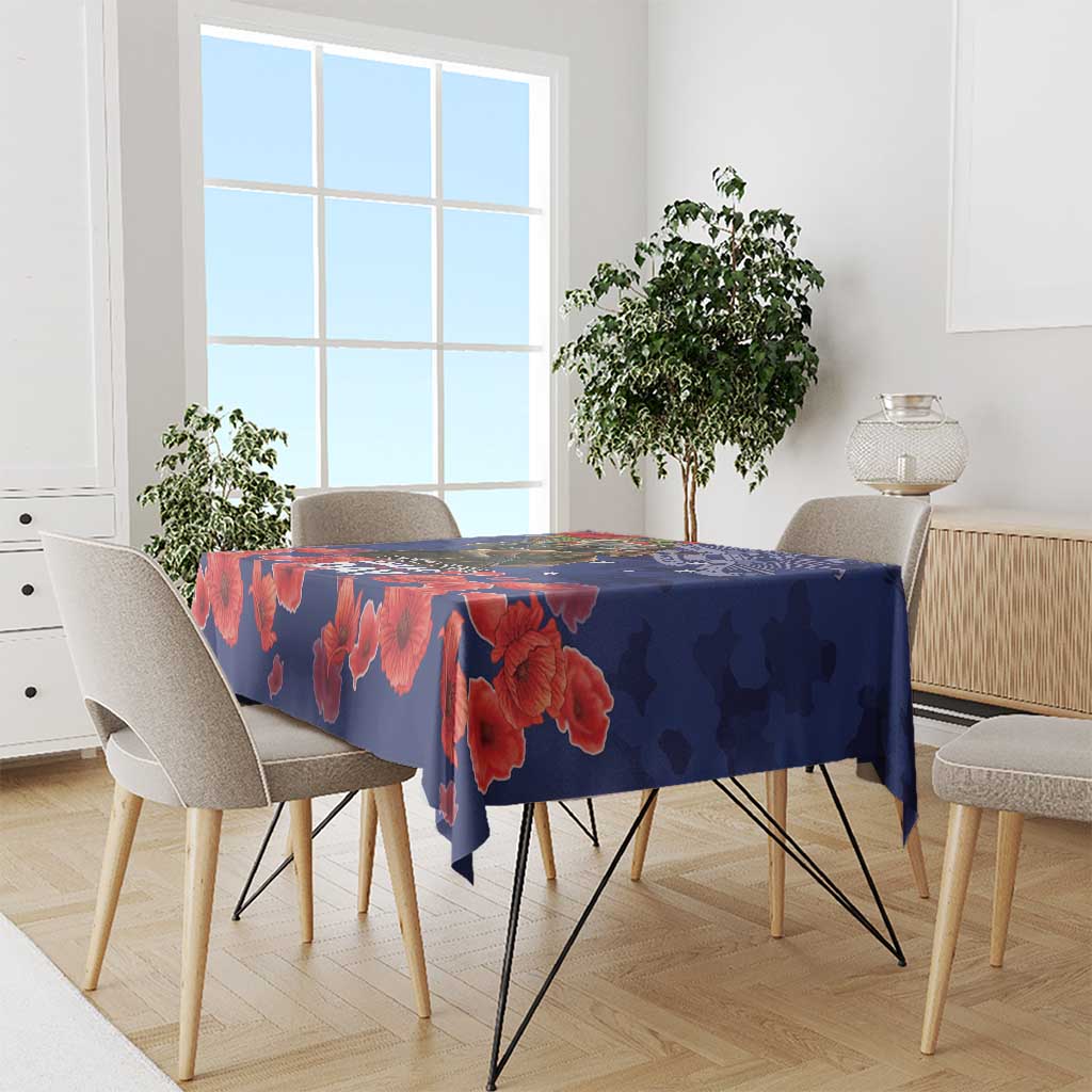 Kangaoo Koala Soldier ANZAC Personalised Tablecloth Aboriginal Dot Painting