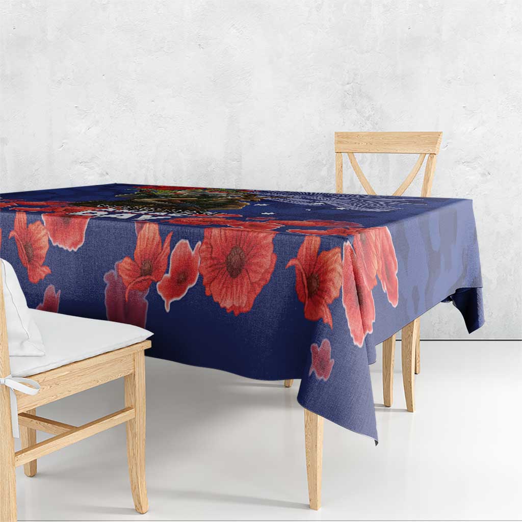 Kangaoo Koala Soldier ANZAC Personalised Tablecloth Aboriginal Dot Painting
