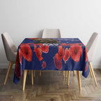Kangaoo Koala Soldier ANZAC Personalised Tablecloth Aboriginal Dot Painting