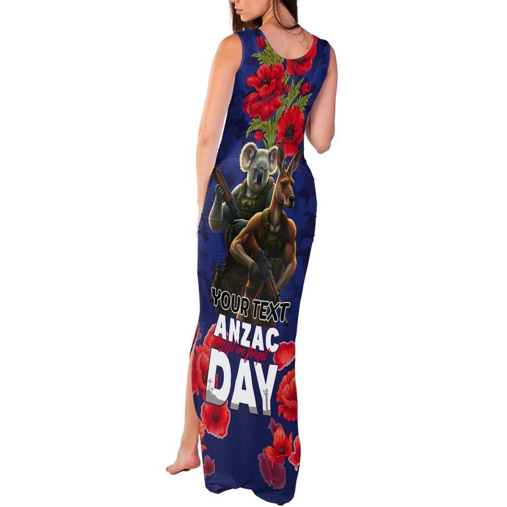 Kangaoo Koala Soldier ANZAC Personalised Tank Maxi Dress Aboriginal Dot Painting
