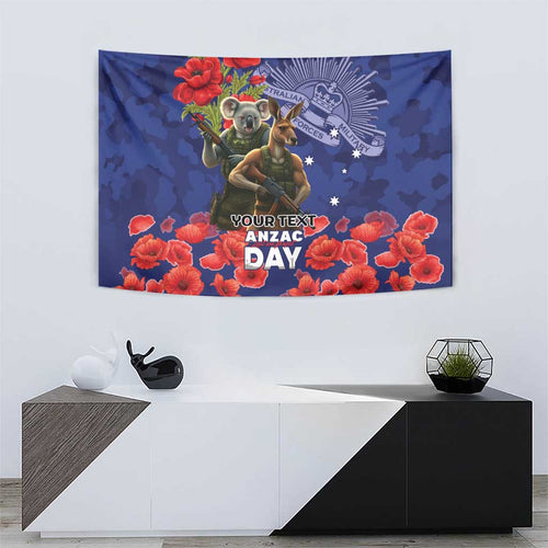 Kangaoo Koala Soldier ANZAC Personalised Tapestry Aboriginal Dot Painting