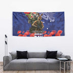 Kangaoo Koala Soldier ANZAC Personalised Tapestry Aboriginal Dot Painting