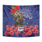 Kangaoo Koala Soldier ANZAC Personalised Tapestry Aboriginal Dot Painting