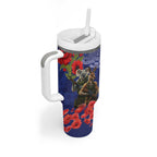 Kangaroo Koala Soldier ANZAC Personalised Tumbler With Handle Aboriginal Dot Painting
